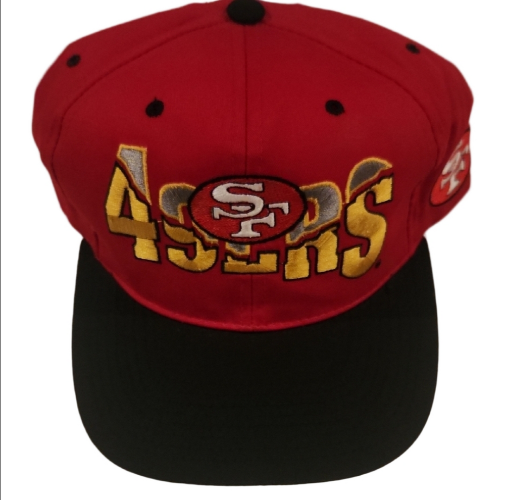 Vintage NFL Team SF 49ers Red Black & Gold Cap